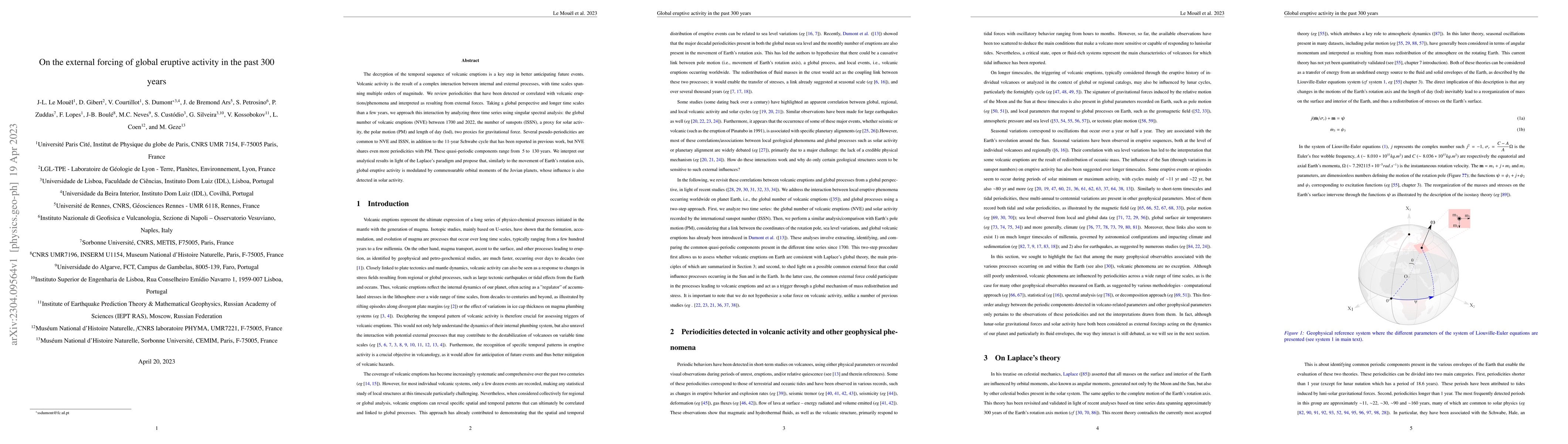 Thumbnail for On the external forcing of global eruptive activity in the past 300
  years