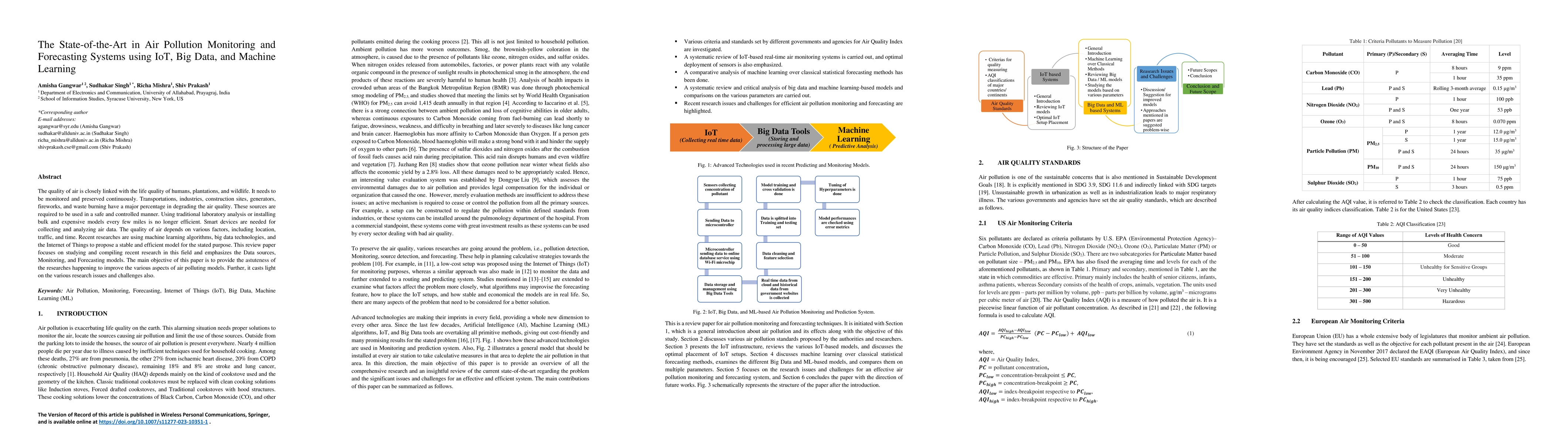 Thumbnail for The State-of-the-Art in Air Pollution Monitoring and Forecasting Systems
  using IoT, Big Data, and Machine Learning