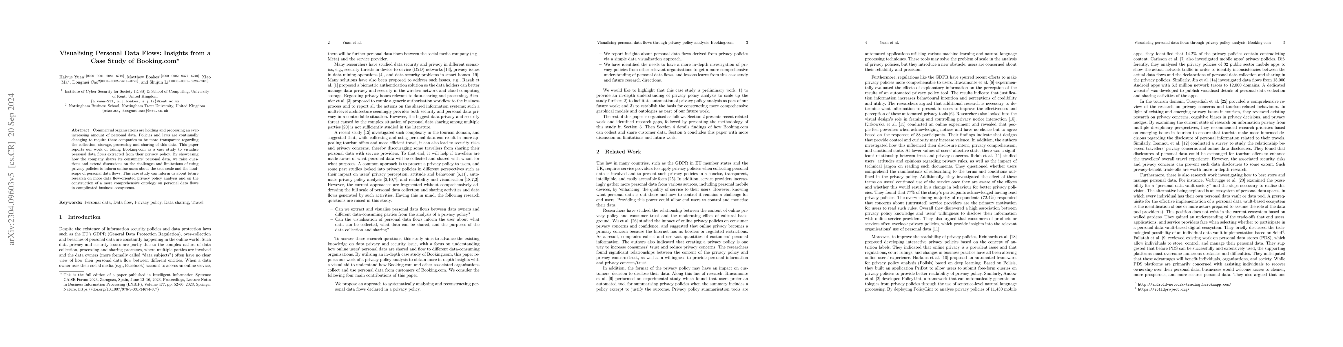 Thumbnail for Visualising Personal Data Flows: Insights from a Case Study of
  Booking.com