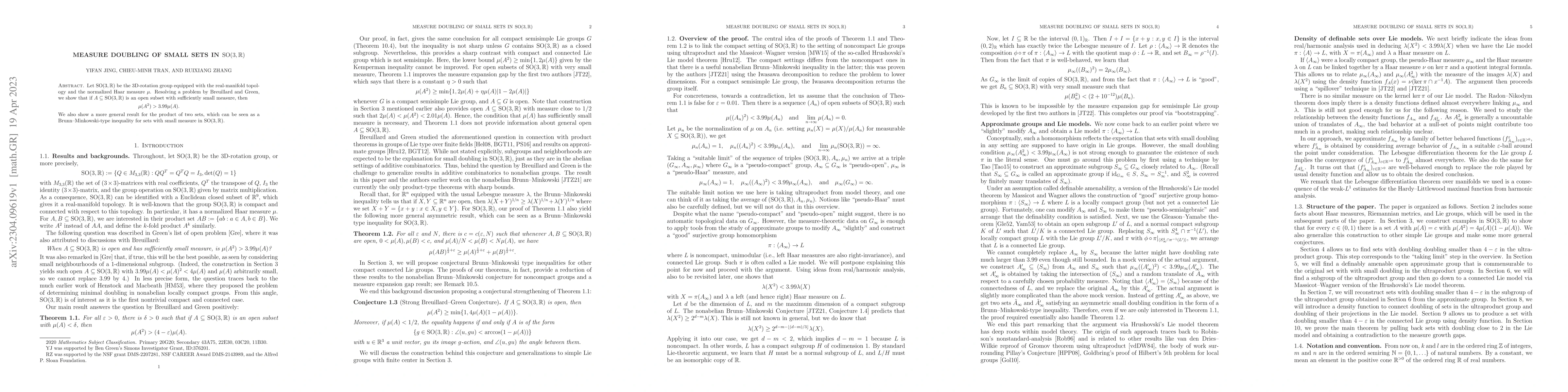 Thumbnail for Measure doubling of small sets in $\mathrm{SO}(3,\mathbb{R})$