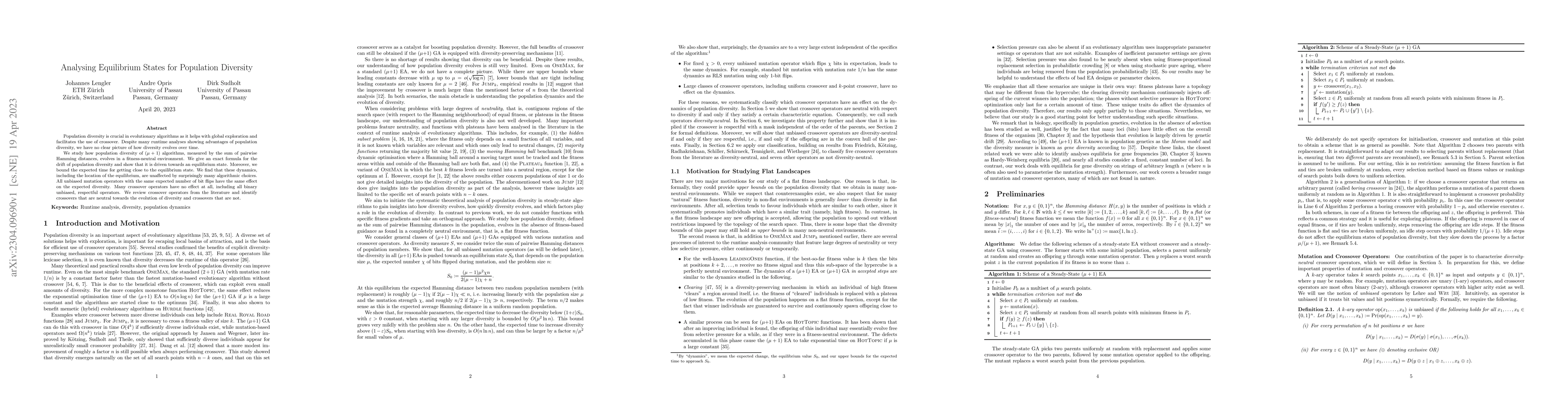 Thumbnail for Analysing Equilibrium States for Population Diversity