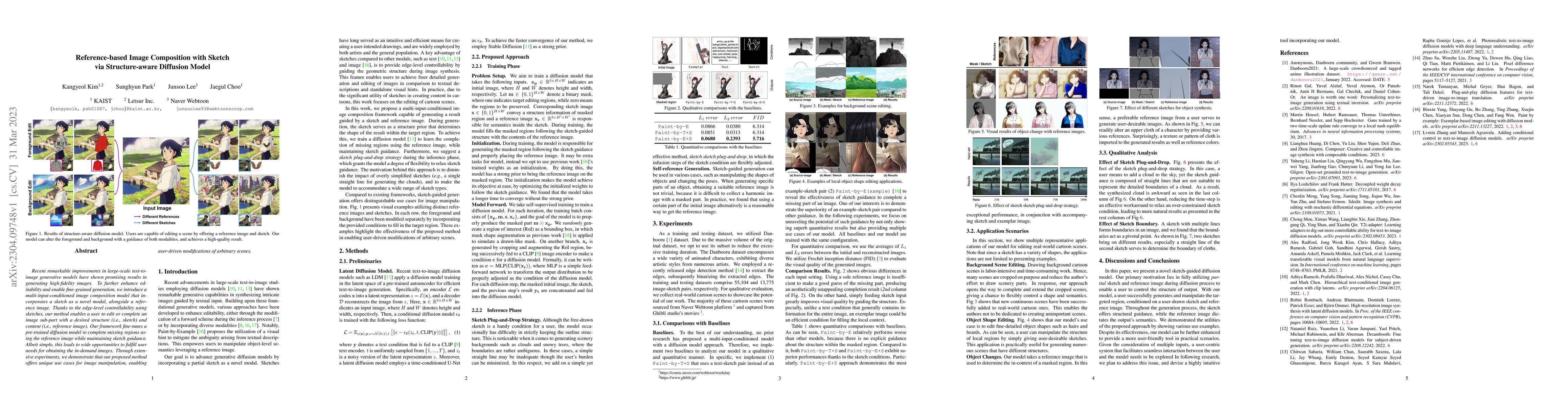 Thumbnail for Reference-based Image Composition with Sketch via Structure-aware
  Diffusion Model