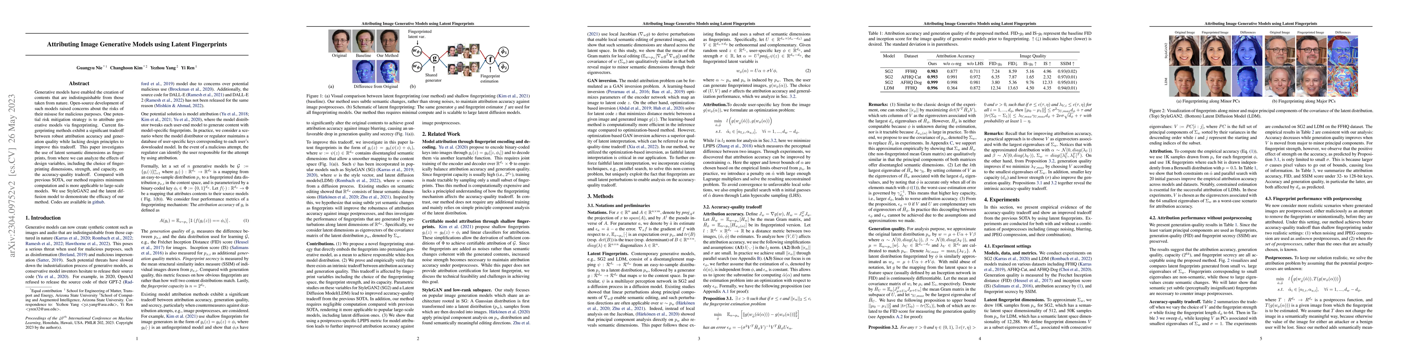 Thumbnail for Attributing Image Generative Models using Latent Fingerprints