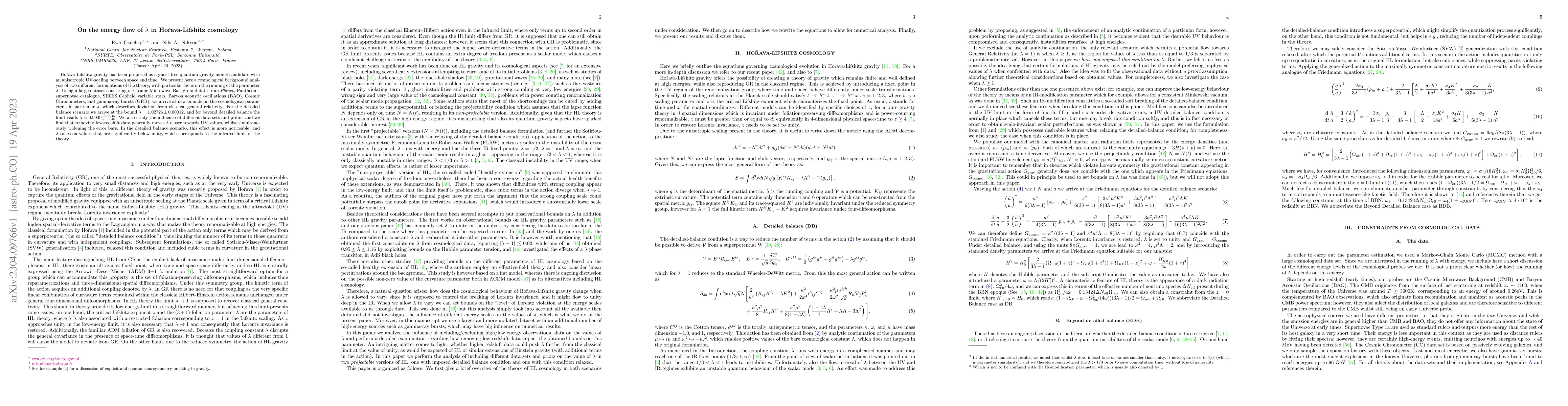 Thumbnail for On the energy flow of $\lambda$ in Ho\v{r}ava-Lifshitz cosmology