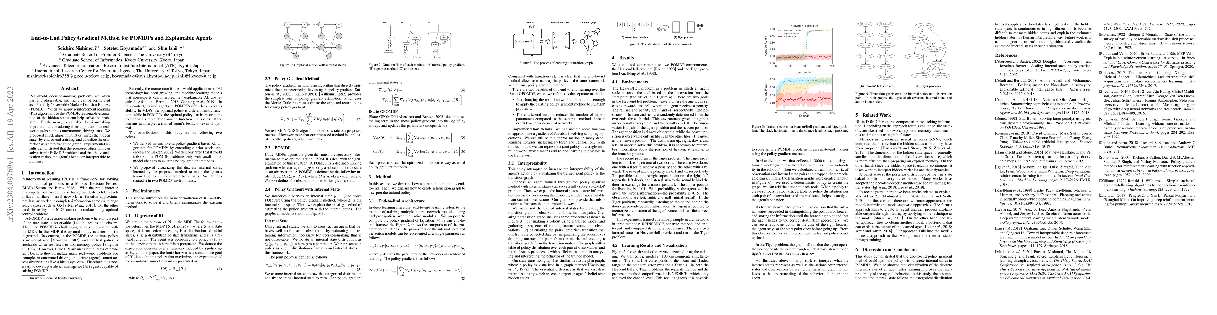 Thumbnail for End-to-End Policy Gradient Method for POMDPs and Explainable Agents