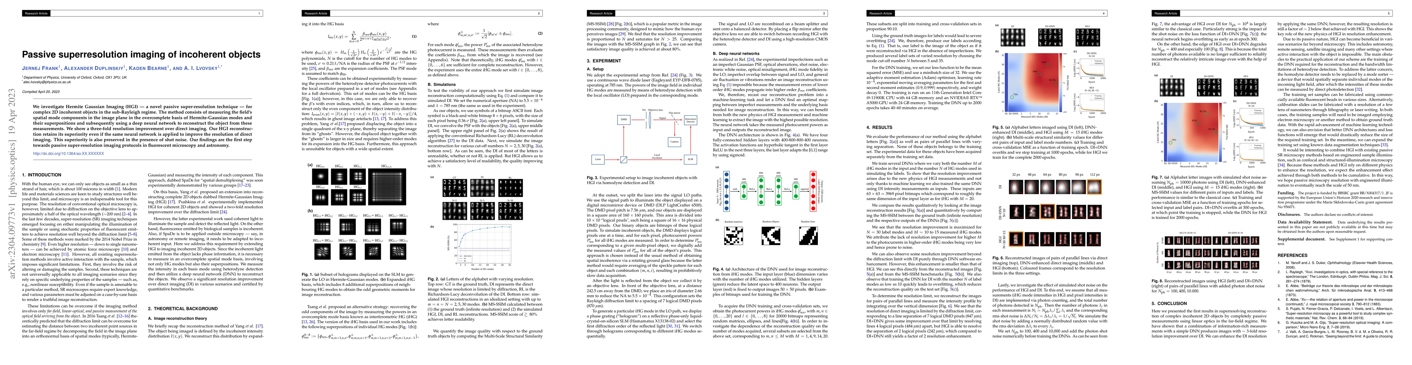 Thumbnail for Passive superresolution imaging of incoherent objects