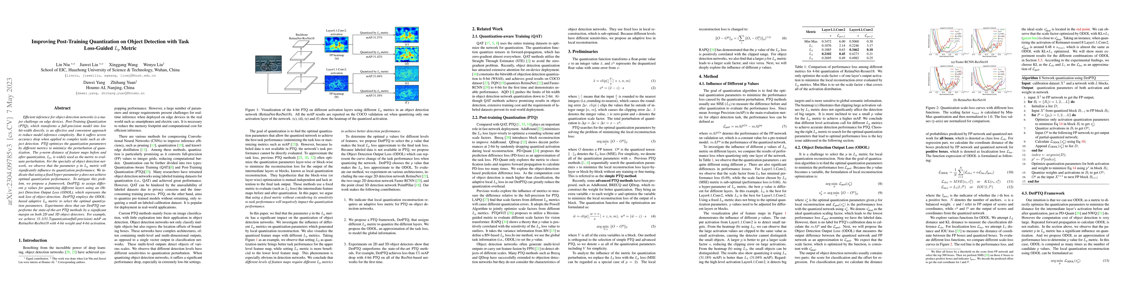 Thumbnail for Improving Post-Training Quantization on Object Detection with Task
  Loss-Guided Lp Metric