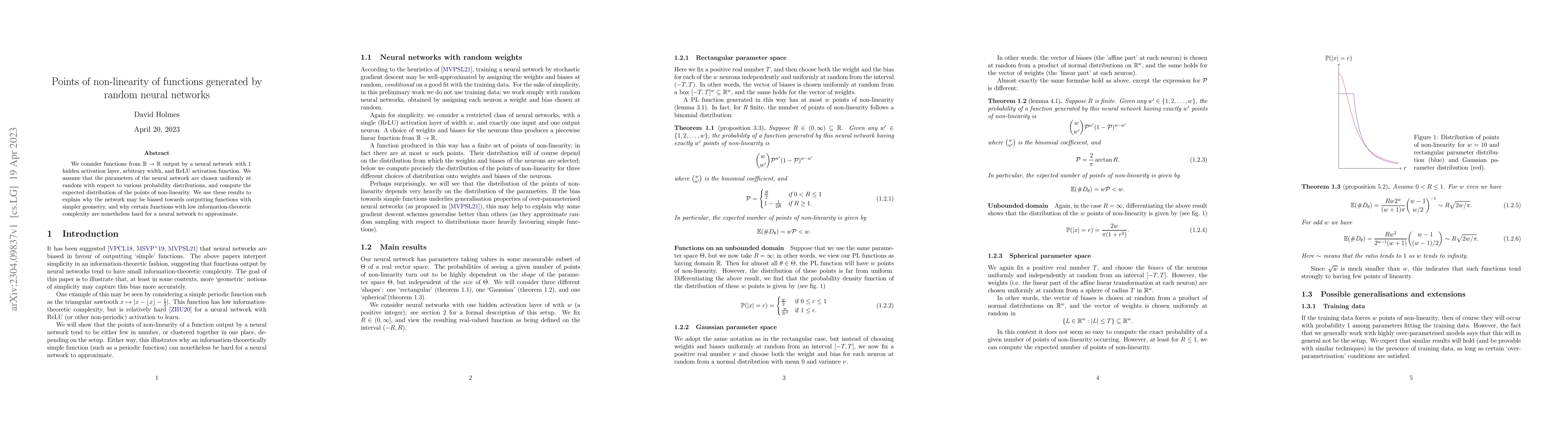 Thumbnail for Points of non-linearity of functions generated by random neural networks