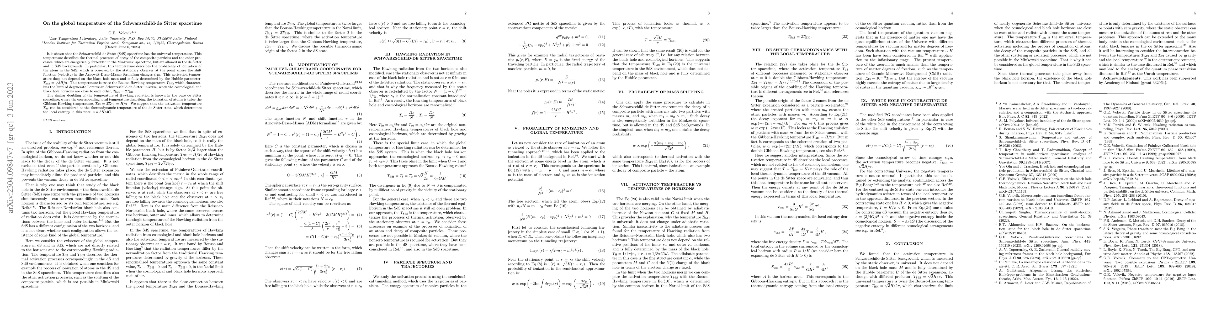 Thumbnail for On the global temperature of the Schwarzschild-de Sitter spacetime