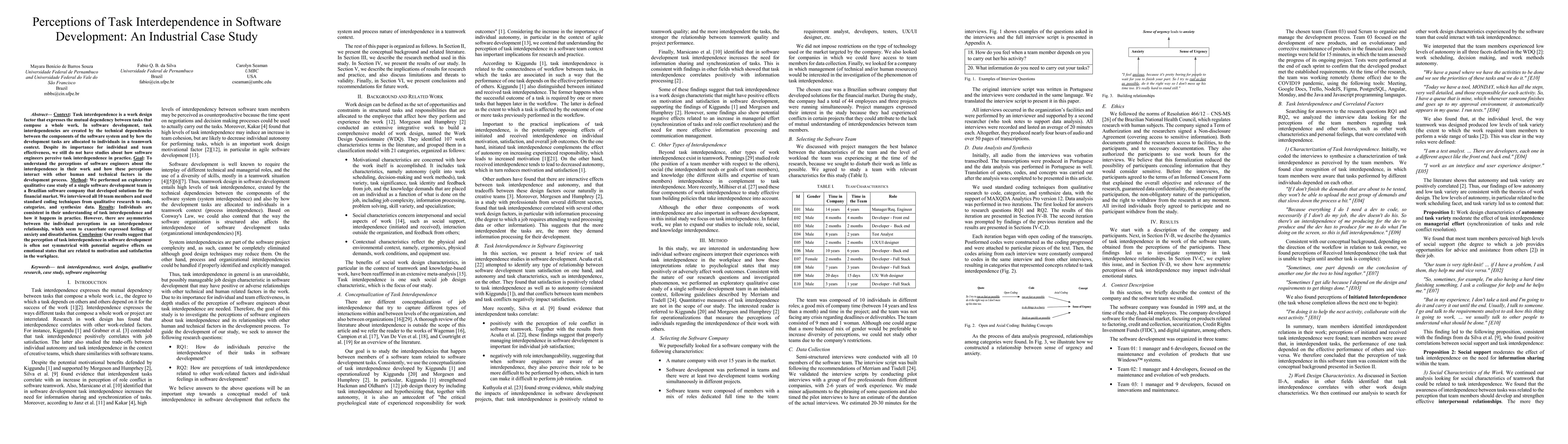 Thumbnail for Perceptions of Task Interdependence in Software Development: An
  Industrial Case Study