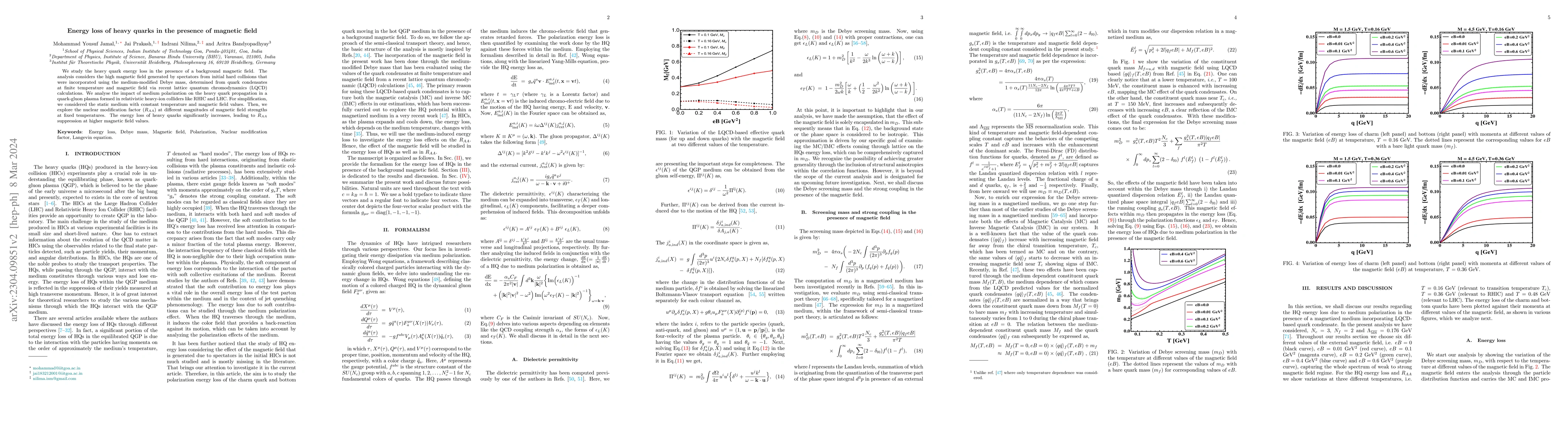 Thumbnail for Energy loss of heavy quarks in the presence of magnetic field