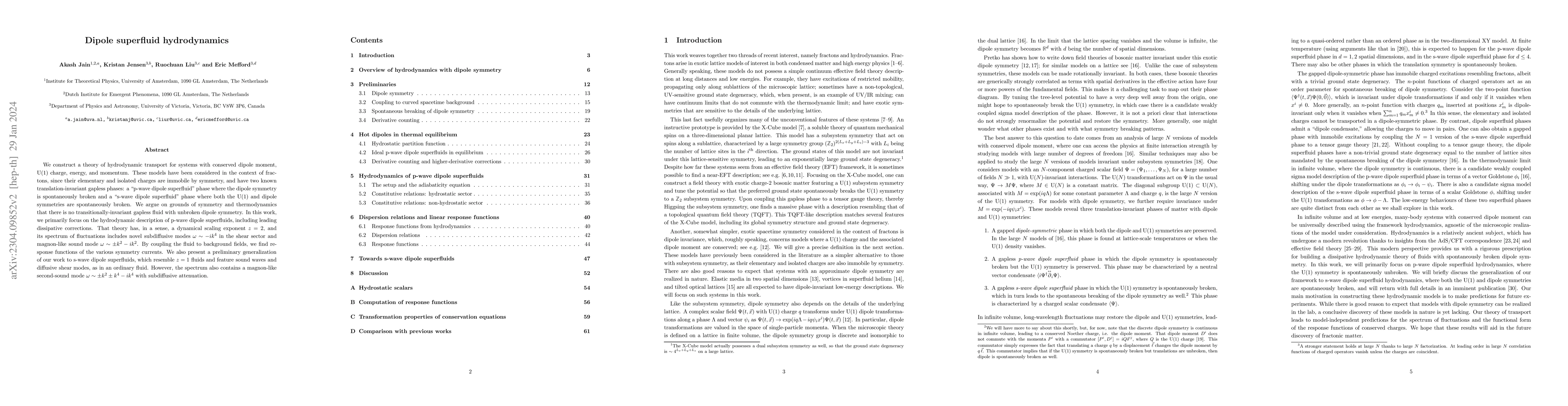 Thumbnail for Dipole superfluid hydrodynamics