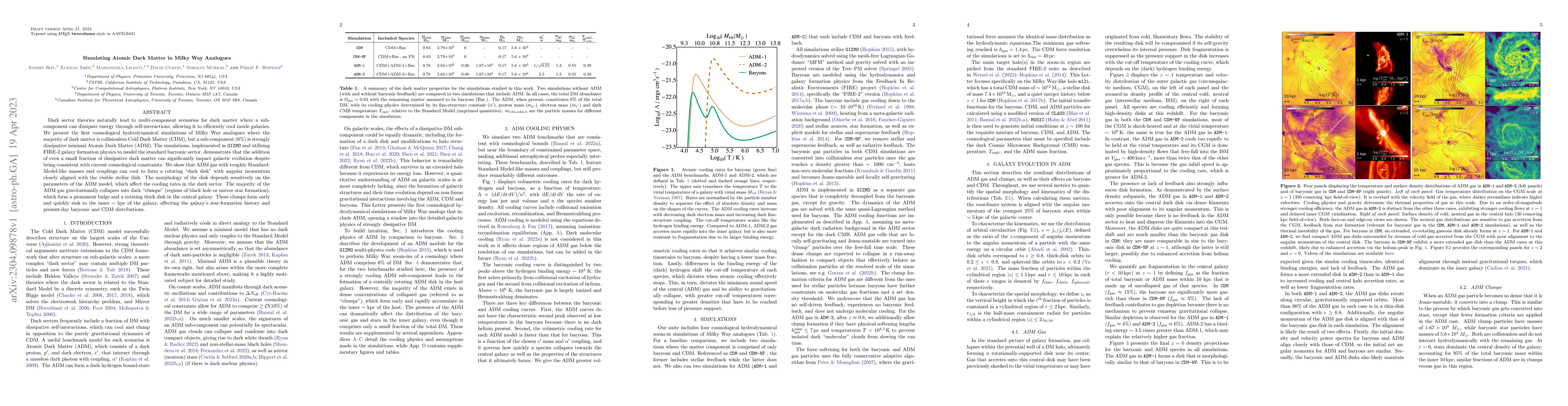 Thumbnail for Simulating Atomic Dark Matter in Milky Way Analogues