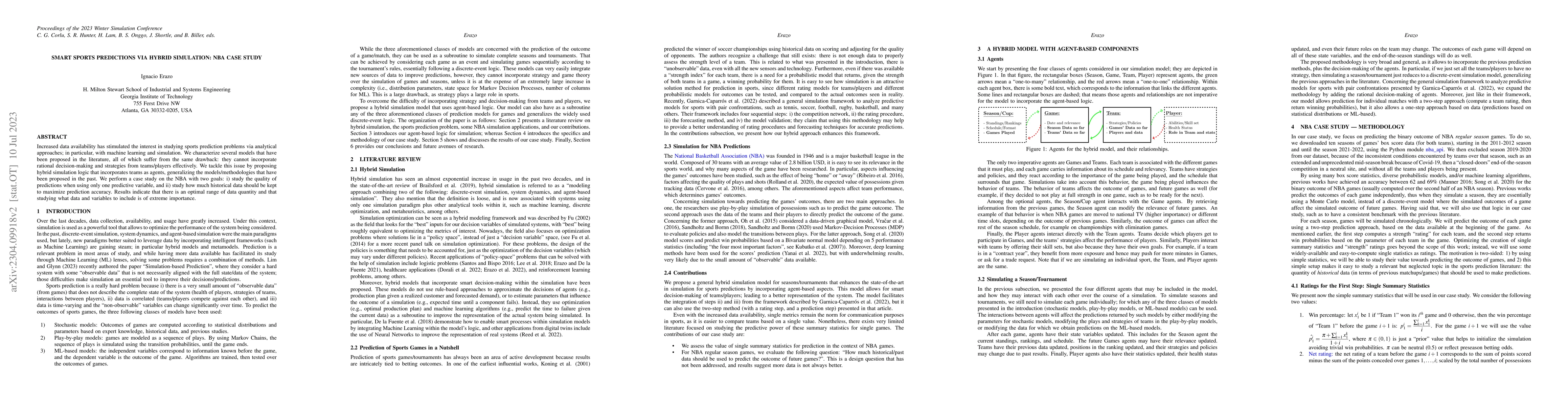 Thumbnail for Smart Sports Predictions via Hybrid Simulation: NBA Case Study