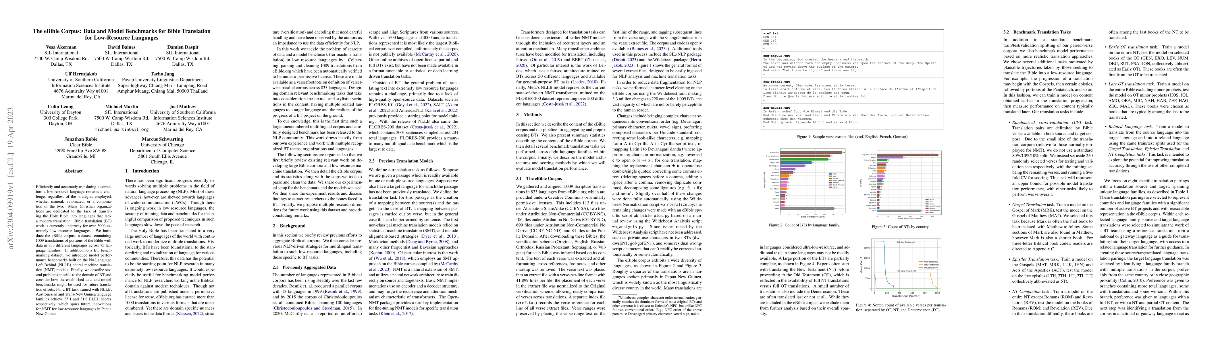 Thumbnail for The eBible Corpus: Data and Model Benchmarks for Bible Translation for
  Low-Resource Languages
