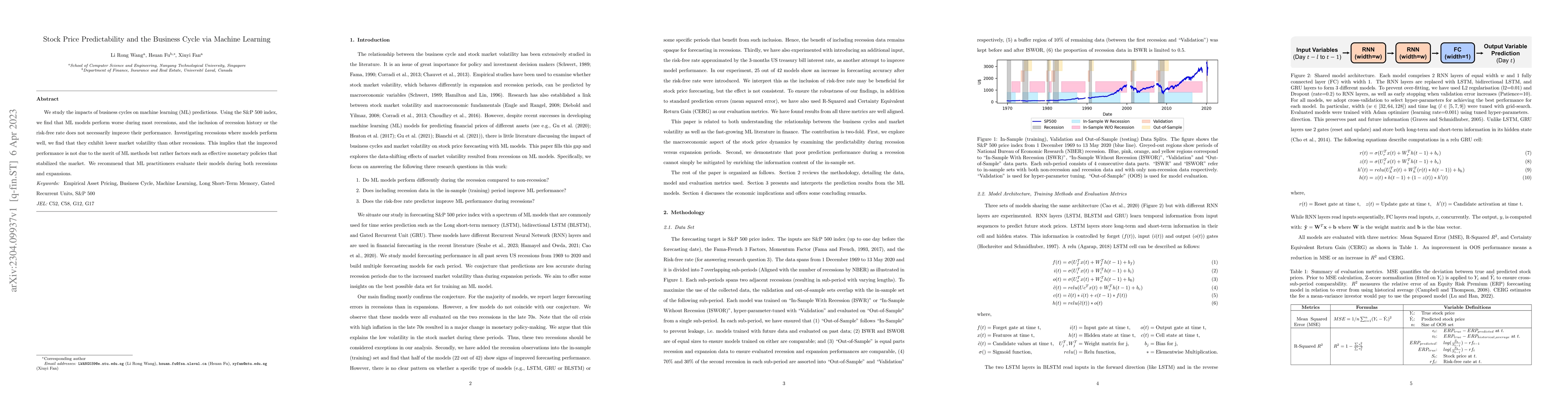 Thumbnail for Stock Price Predictability and the Business Cycle via Machine Learning