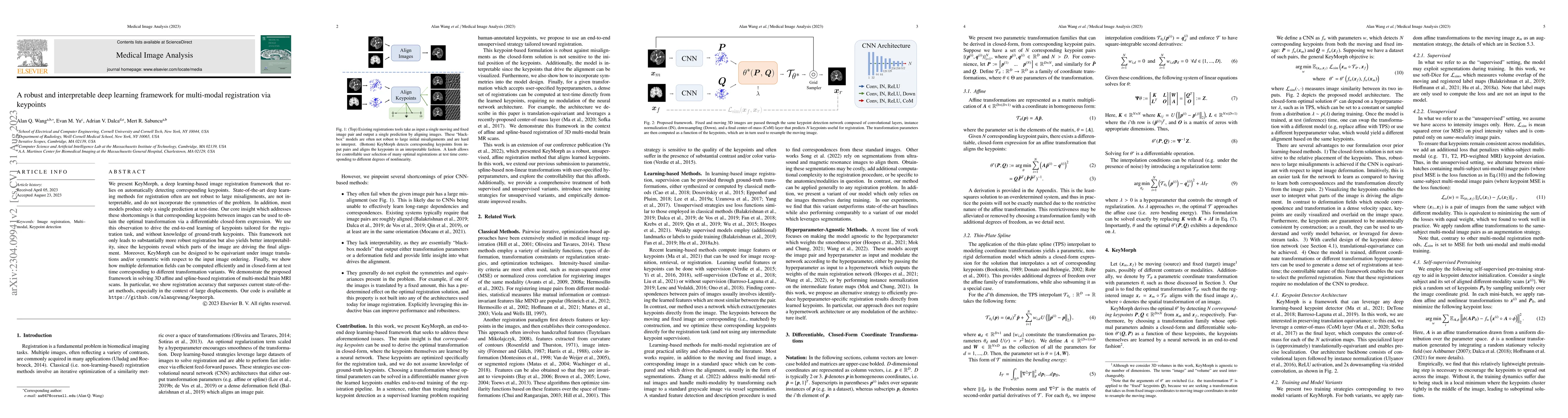 Thumbnail for A Robust and Interpretable Deep Learning Framework for Multi-modal
  Registration via Keypoints