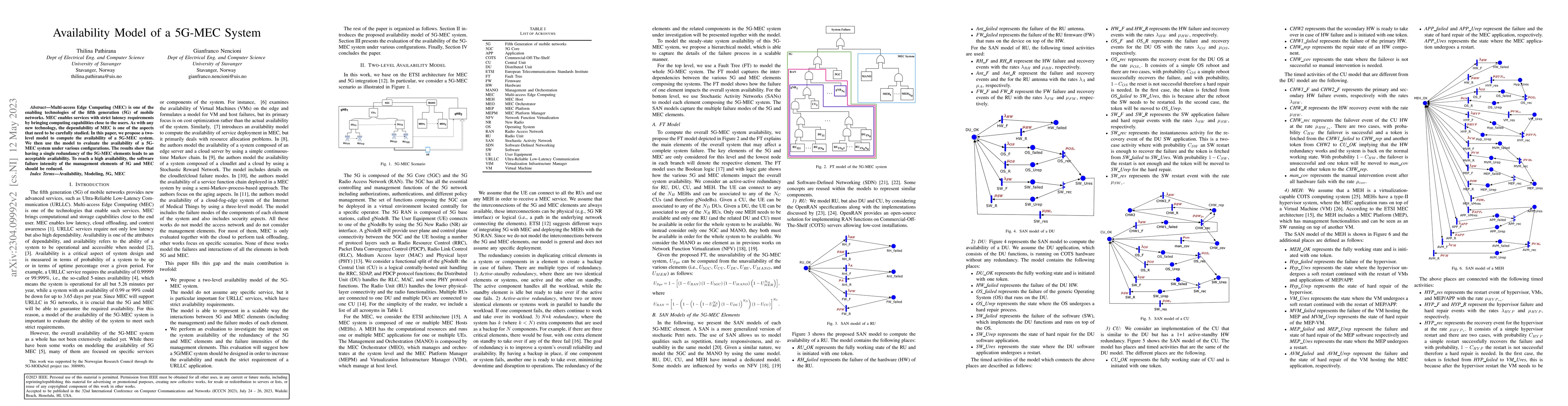 Thumbnail for Availability Model of a 5G-MEC System