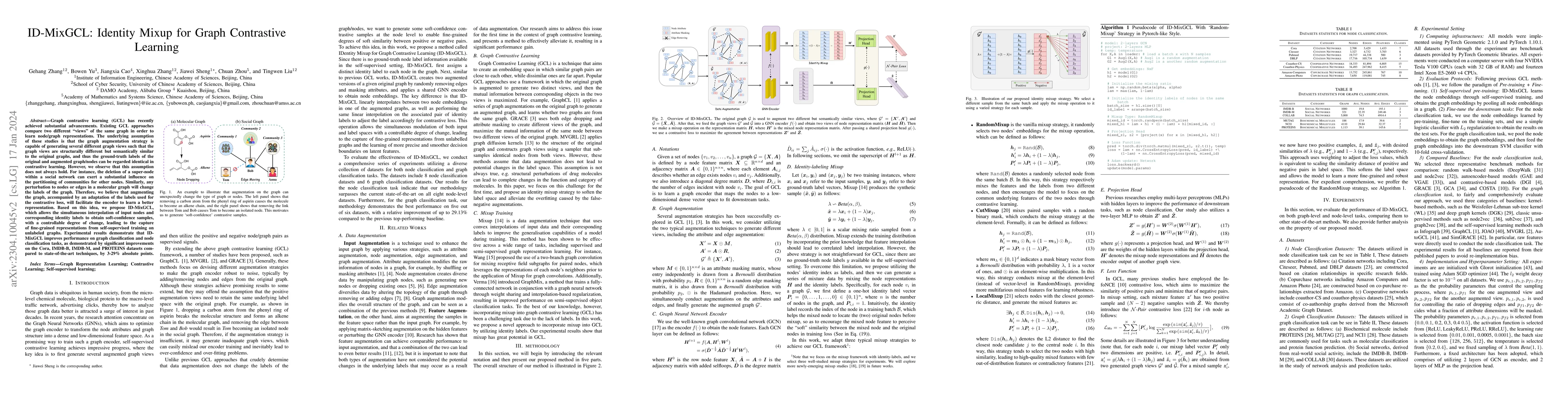 Thumbnail for ID-MixGCL: Identity Mixup for Graph Contrastive Learning