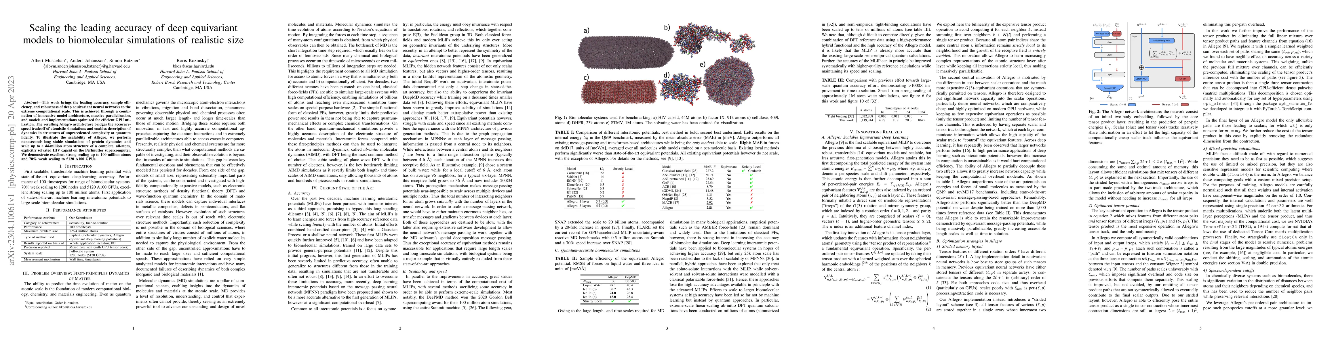 Thumbnail for Scaling the leading accuracy of deep equivariant models to biomolecular
  simulations of realistic size