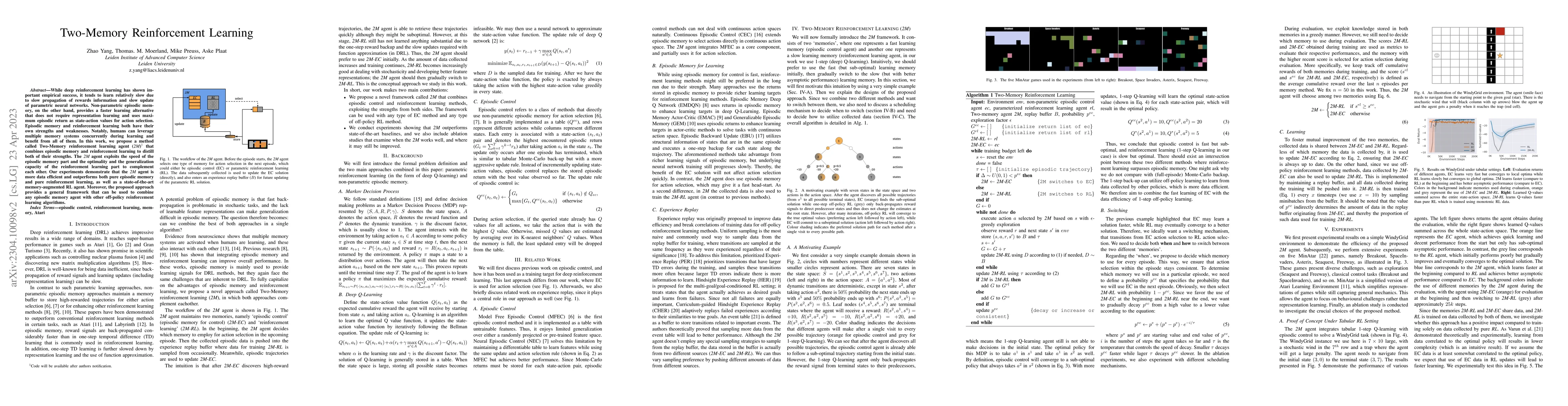 Thumbnail for Two-Memory Reinforcement Learning