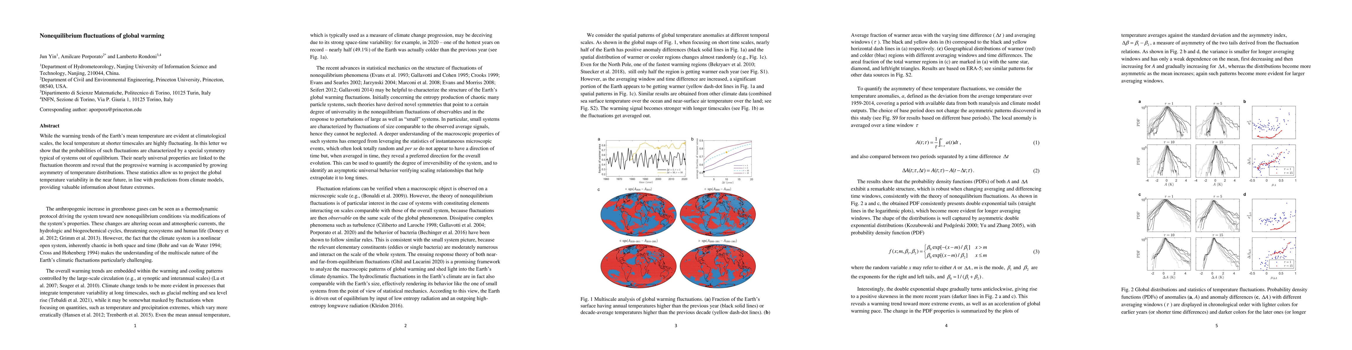 Thumbnail for Nonequilibrium fluctuations of global warming