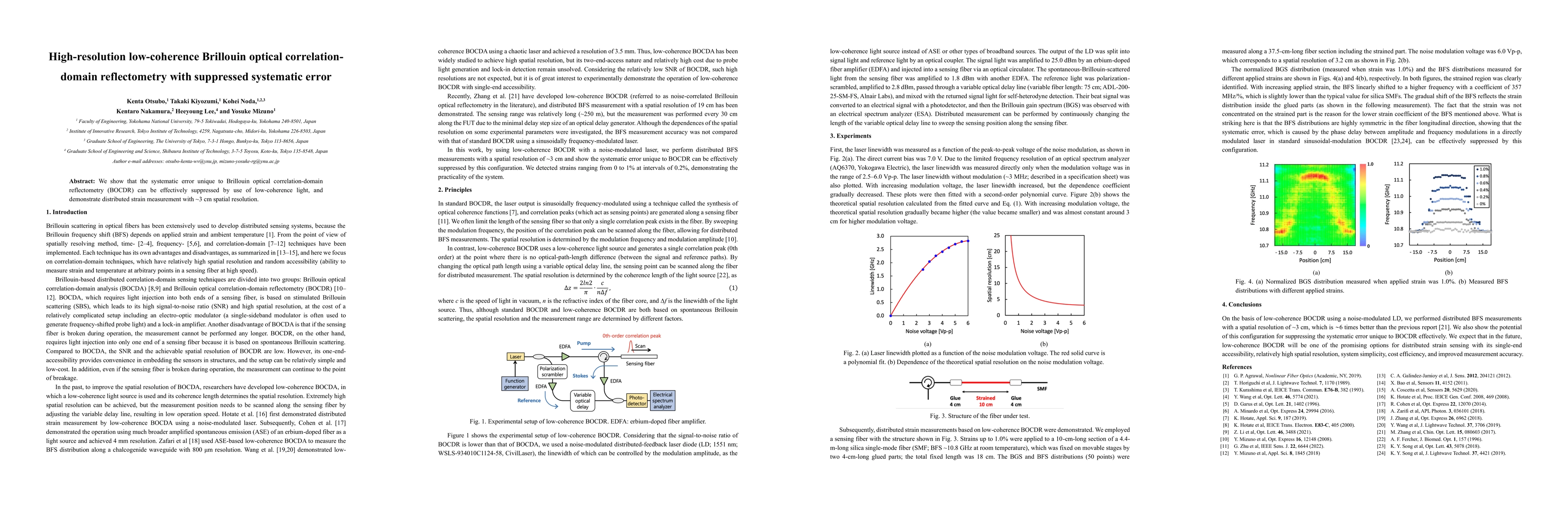 Thumbnail for High-resolution low-coherence Brillouin optical correlation-domain
  reflectometry with suppressed systematic error
