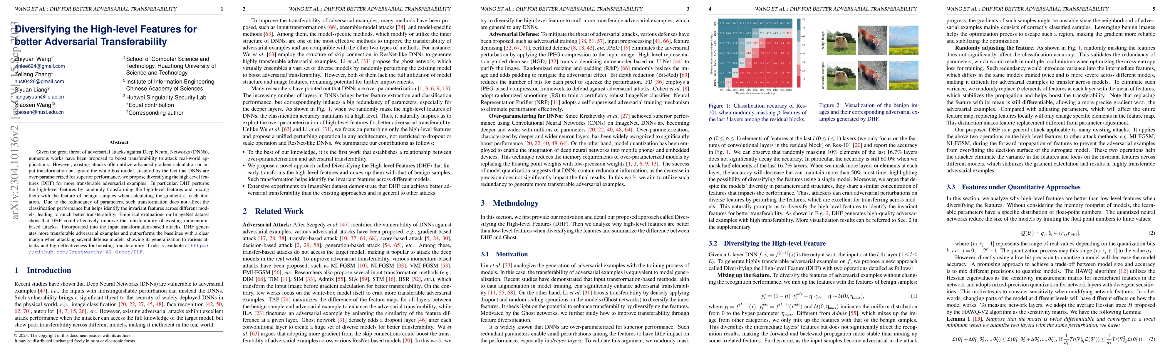 Thumbnail for Diversifying the High-level Features for better Adversarial
  Transferability