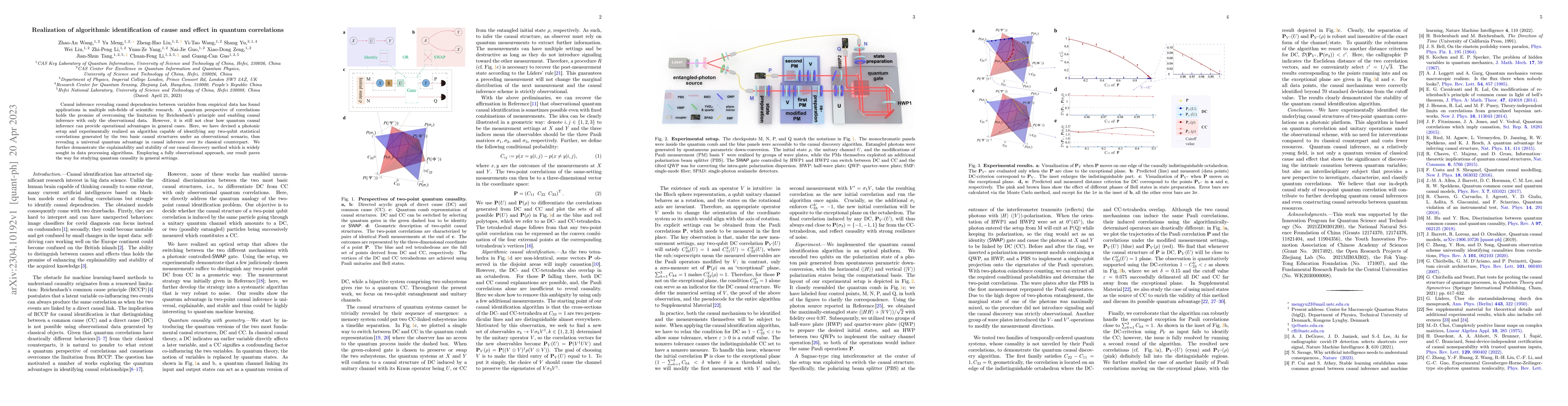 Thumbnail for Realization of algorithmic identification of cause and effect in quantum
  correlations