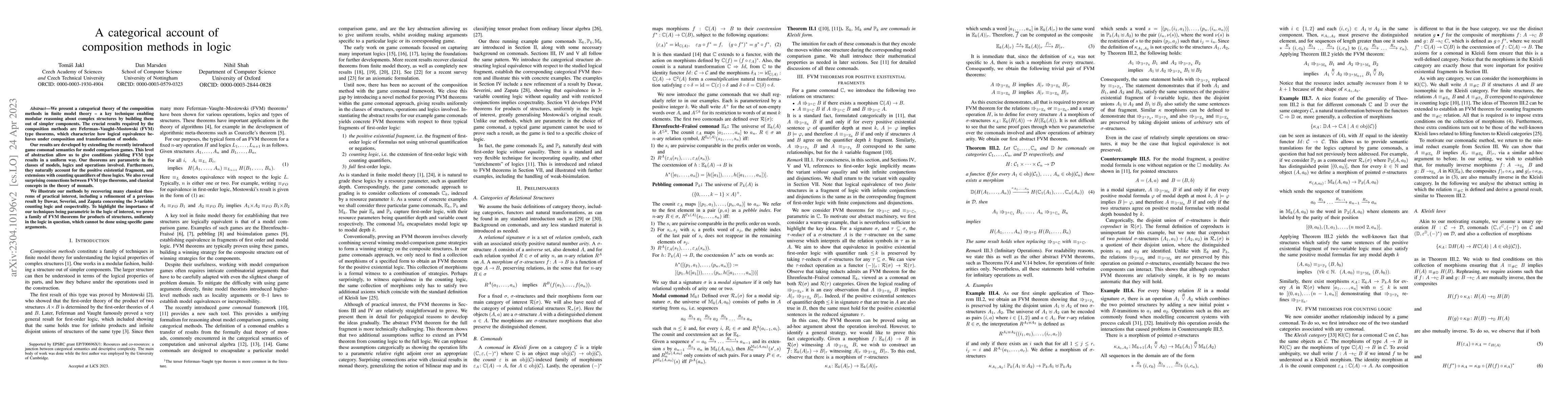 Thumbnail for A categorical account of composition methods in logic