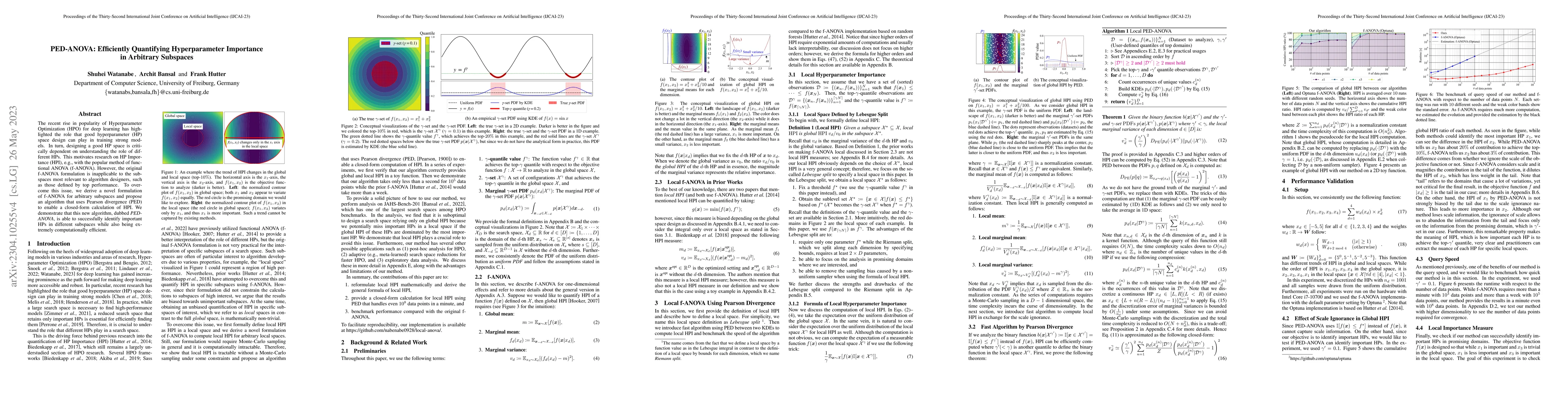 Thumbnail for PED-ANOVA: Efficiently Quantifying Hyperparameter Importance in
  Arbitrary Subspaces
