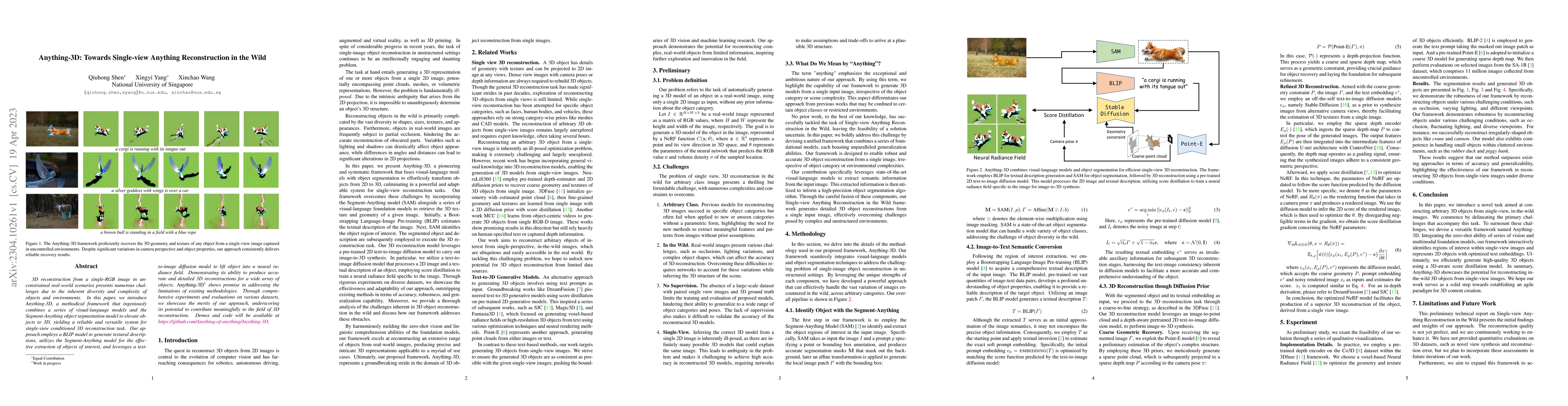 Thumbnail for Anything-3D: Towards Single-view Anything Reconstruction in the Wild
