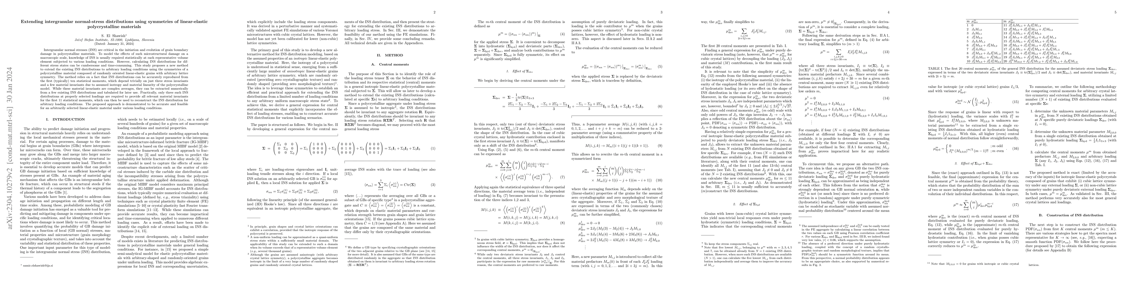 Thumbnail for Extending intergranular normal-stress distributions using symmetries of
  linear-elastic polycrystalline materials