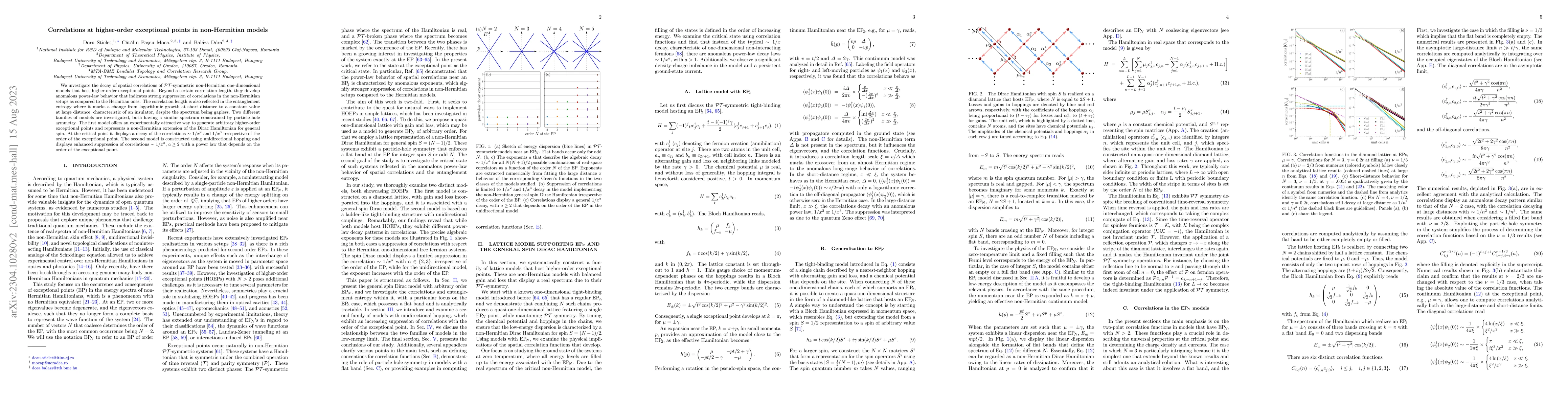 Thumbnail for Correlations at higher-order exceptional points in non-Hermitian models