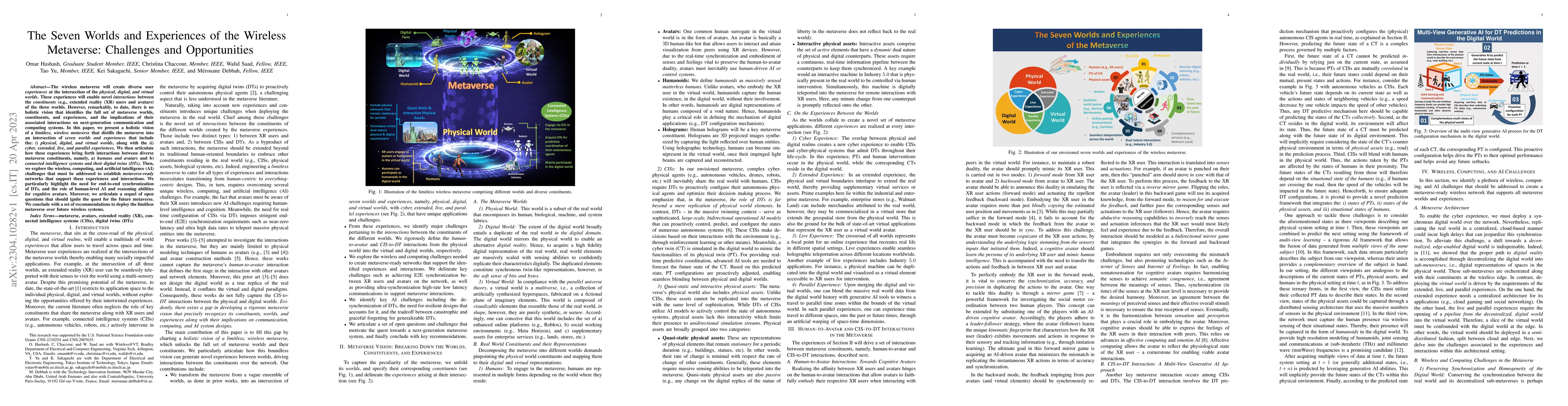 Thumbnail for The Seven Worlds and Experiences of the Wireless Metaverse: Challenges
  and Opportunities