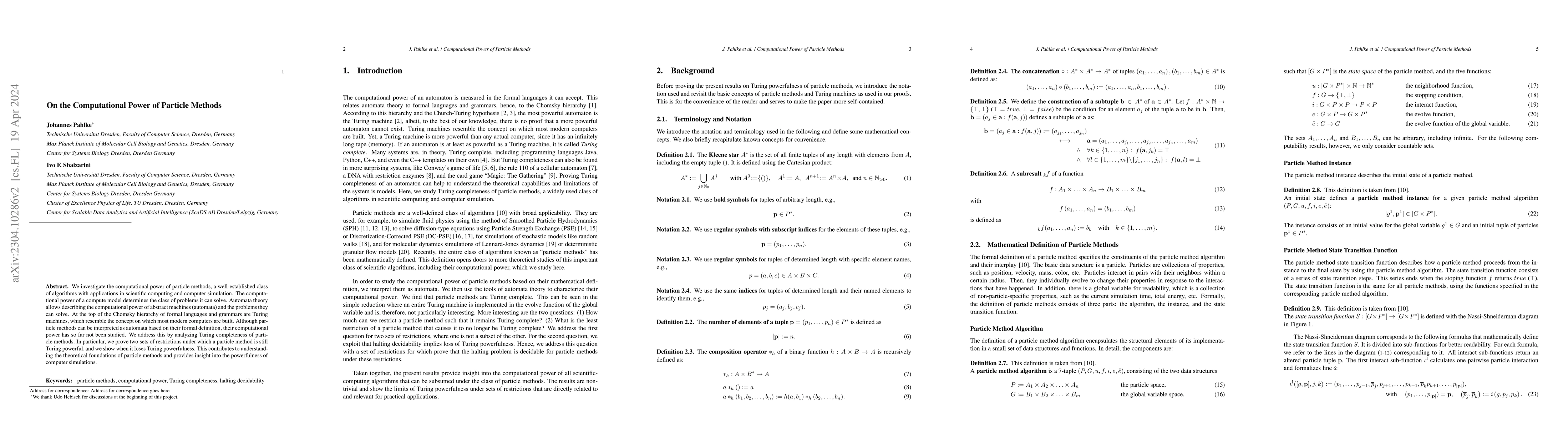 Thumbnail for On the Computational Power of Particle Methods