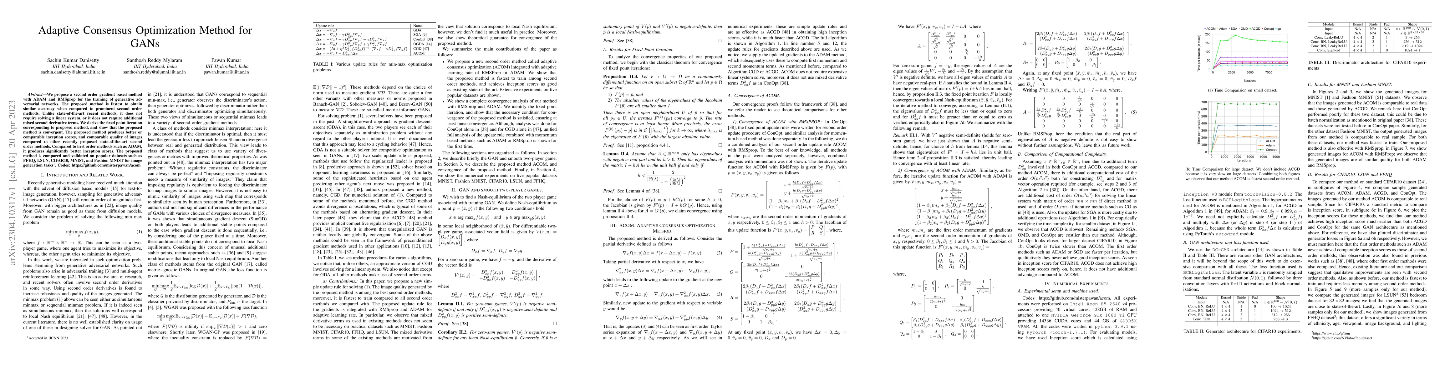 Thumbnail for Adaptive Consensus Optimization Method for GANs