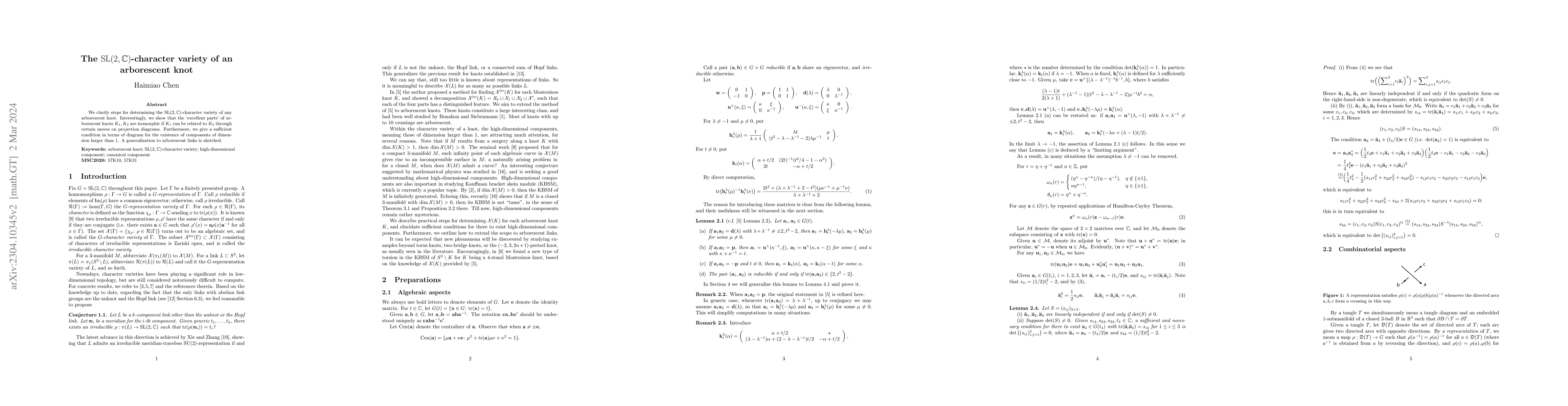 Thumbnail for The ${\rm SL}(2,\mathbb{C})$-character variety of an arborescent knot