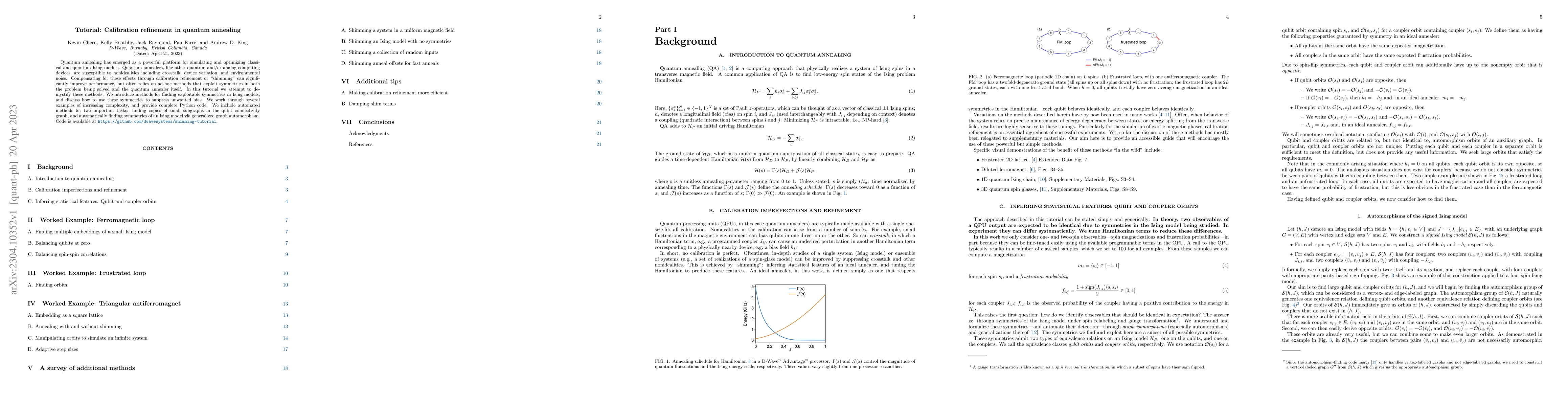 Thumbnail for Tutorial: Calibration refinement in quantum annealing