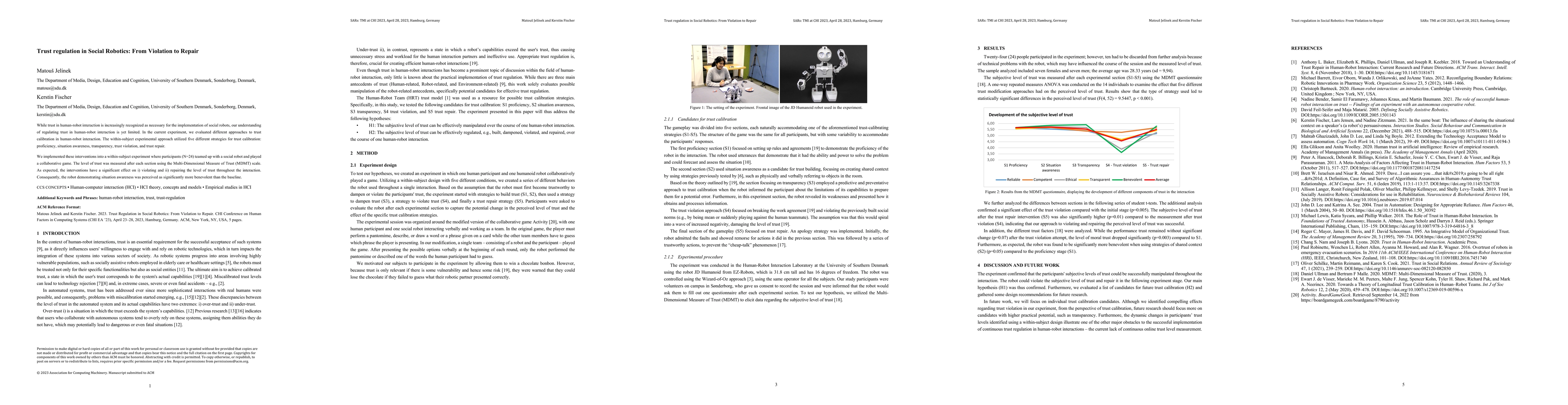 Thumbnail for Trust regulation in Social Robotics: From Violation to Repair