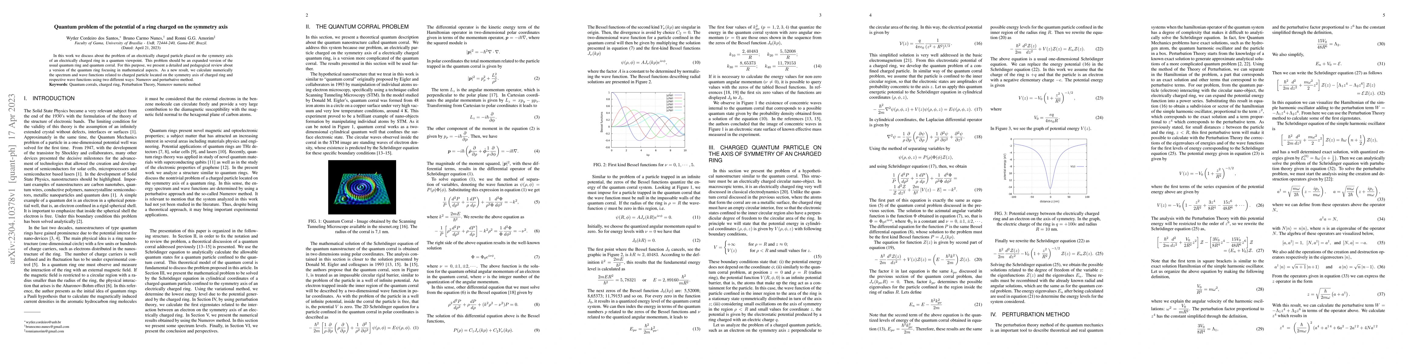 Thumbnail for Quantum problem of the potential of a ring charged on the symmetry axis