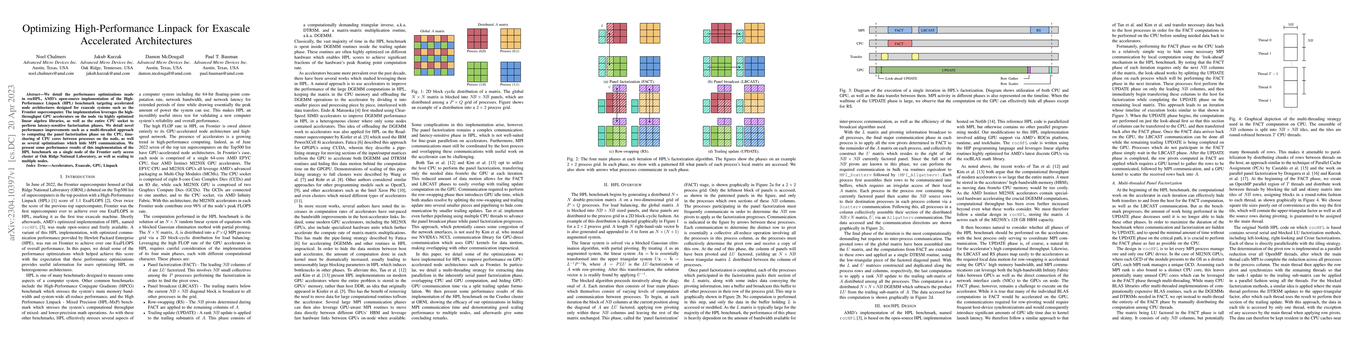 Thumbnail for Optimizing High-Performance Linpack for Exascale Accelerated
  Architectures