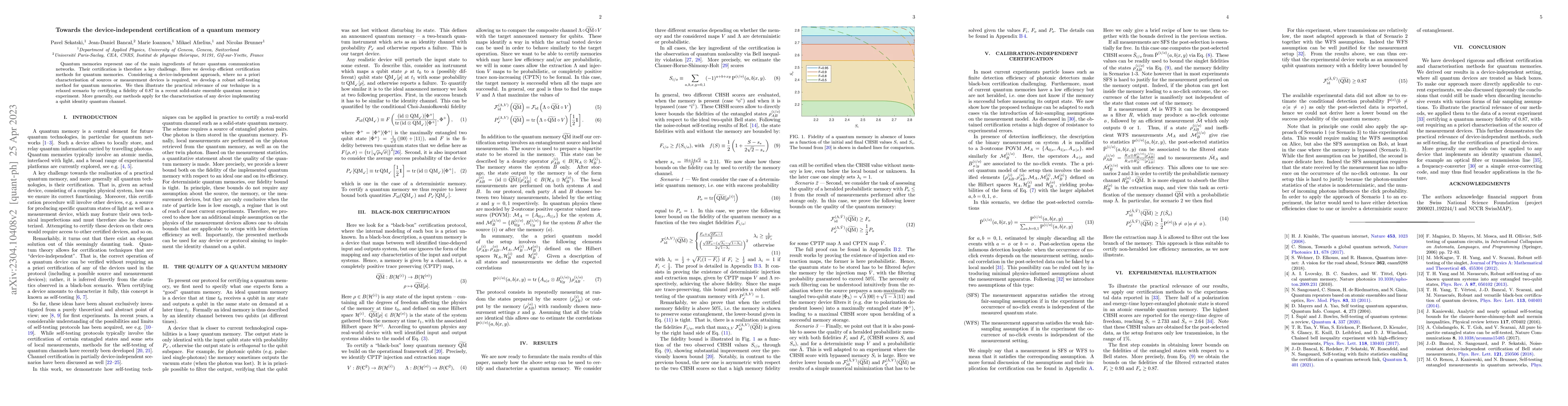 Thumbnail for Towards the device-independent certification of a quantum memory