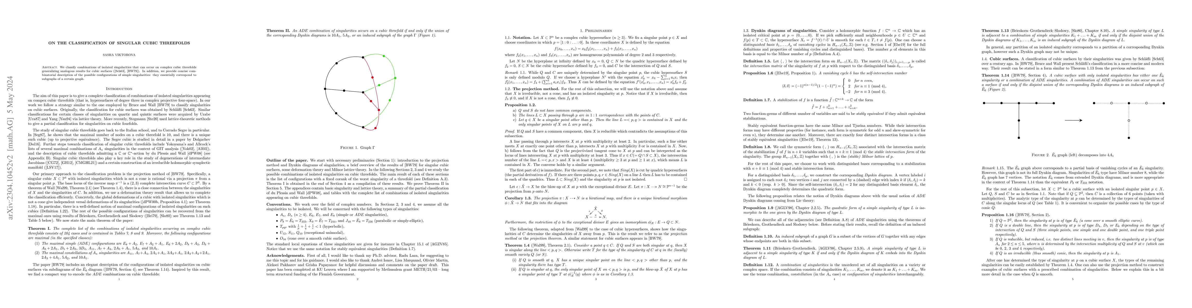 Thumbnail for On the classification of singular cubic threefolds