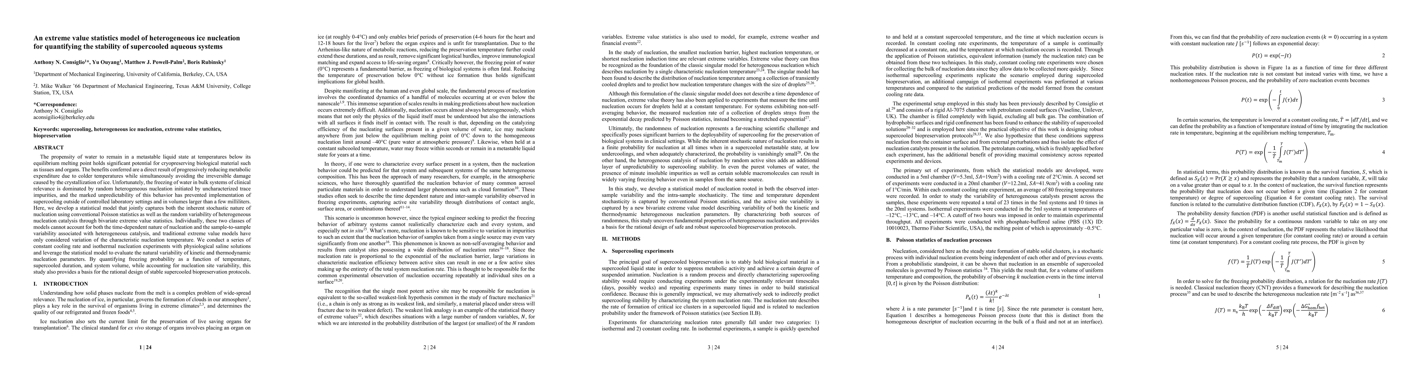 Thumbnail for An extreme value statistics model of heterogeneous ice nucleation for
  quantifying the stability of supercooled aqueous systems
