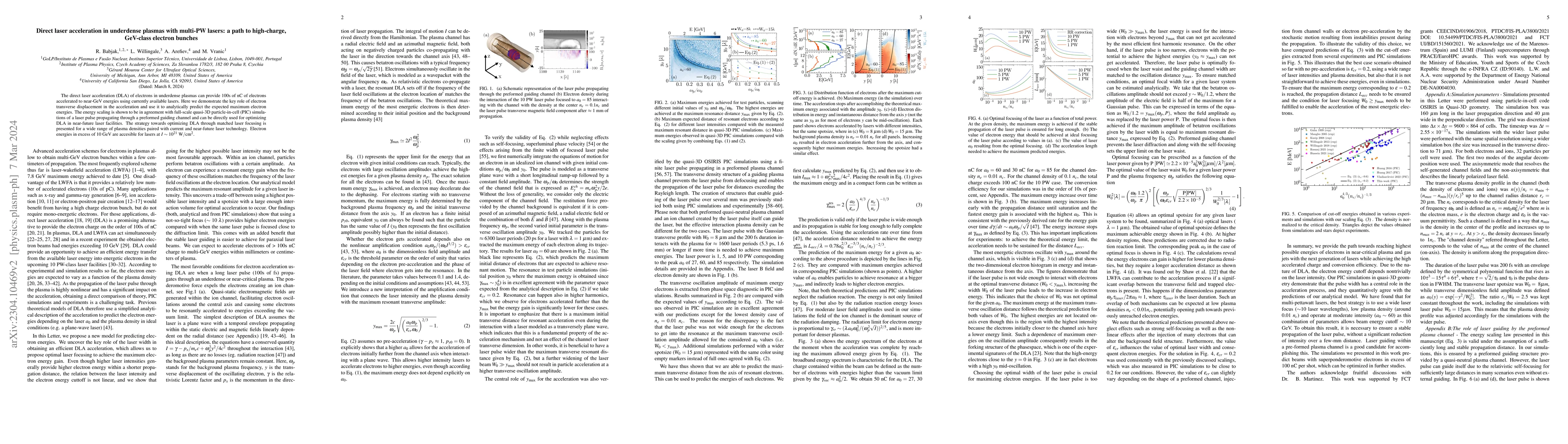 Thumbnail for Direct laser acceleration in underdense plasmas with multi-PW lasers: a
  path to high-charge, GeV-class electron bunches