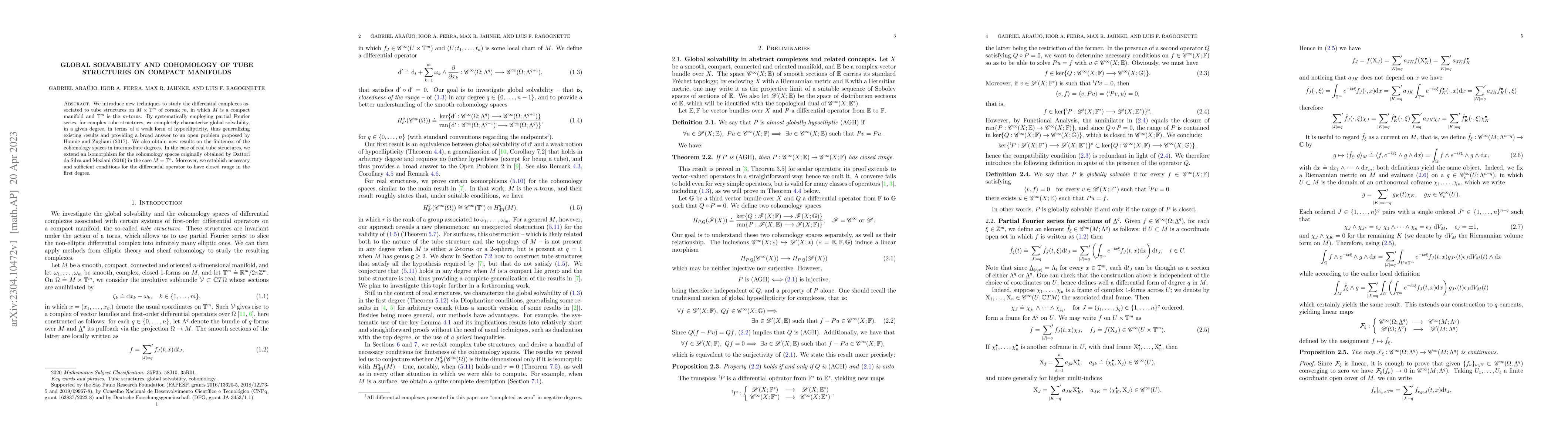 Thumbnail for Global solvability and cohomology of tube structures on compact
  manifolds