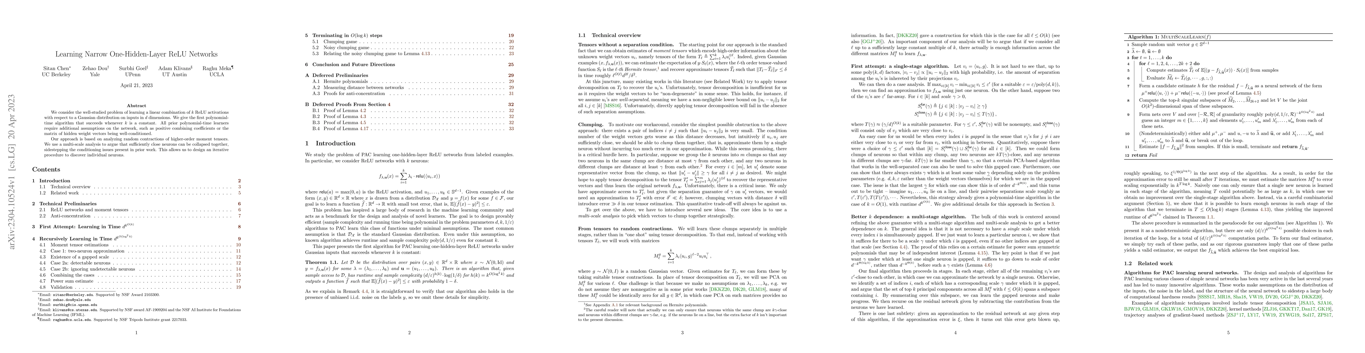 Thumbnail for Learning Narrow One-Hidden-Layer ReLU Networks