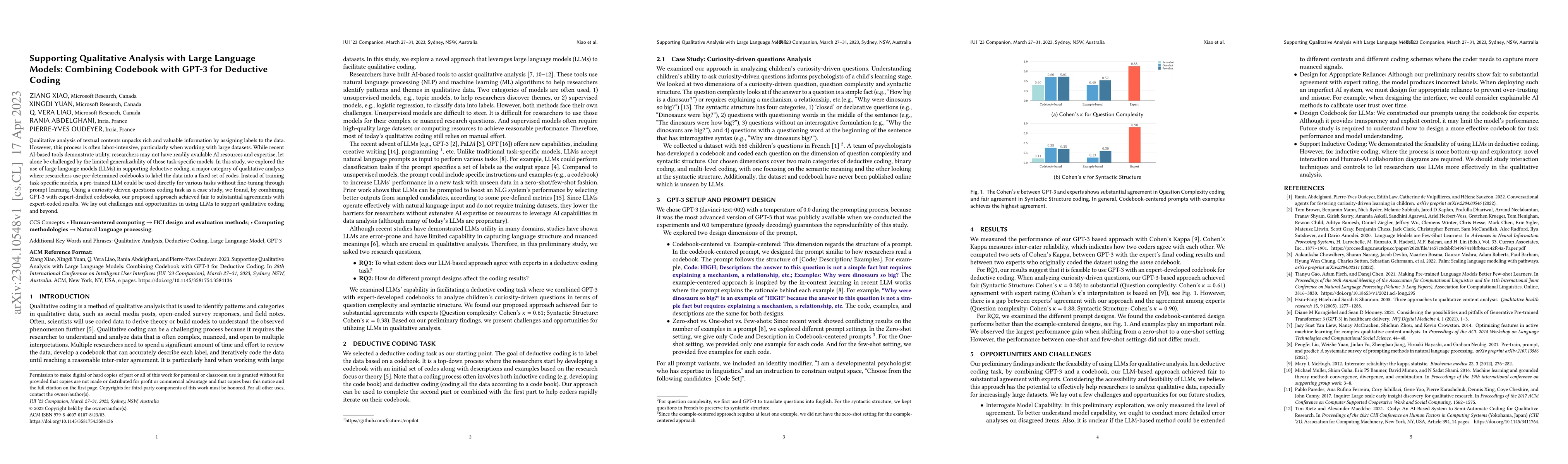 Thumbnail for Supporting Qualitative Analysis with Large Language Models: Combining
  Codebook with GPT-3 for Deductive Coding