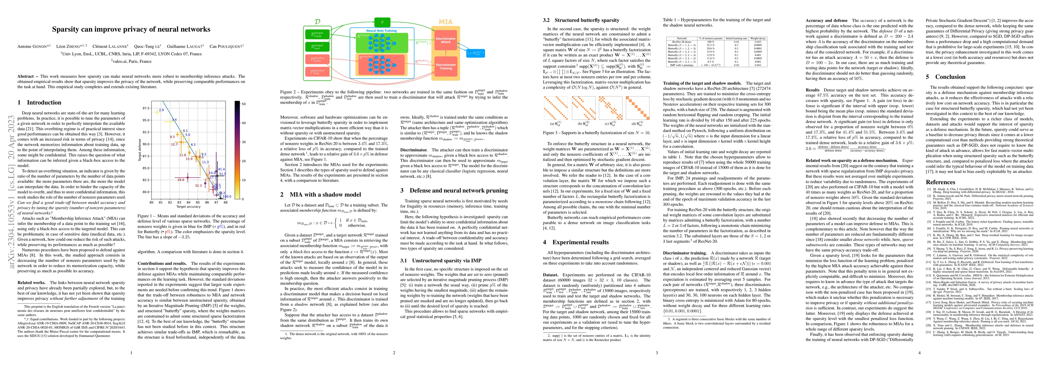 Thumbnail for Sparsity in neural networks can improve their privacy